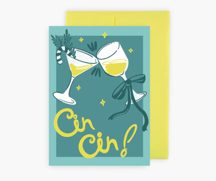 Carte de souhaits - Cin Cin - Chartreuse