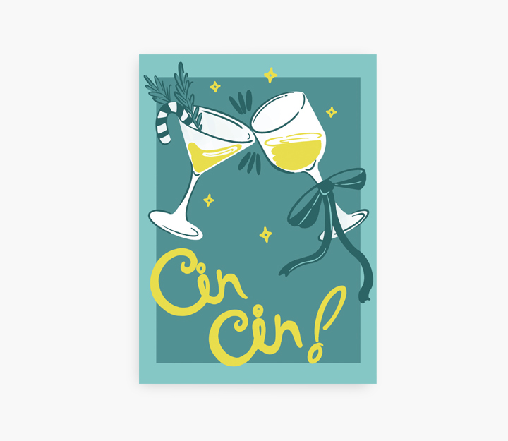 Carte de souhaits - Cin Cin - Chartreuse – Image 3
