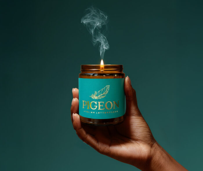 Pigeon Atelier Letterpress Bougie Sapin Baumier