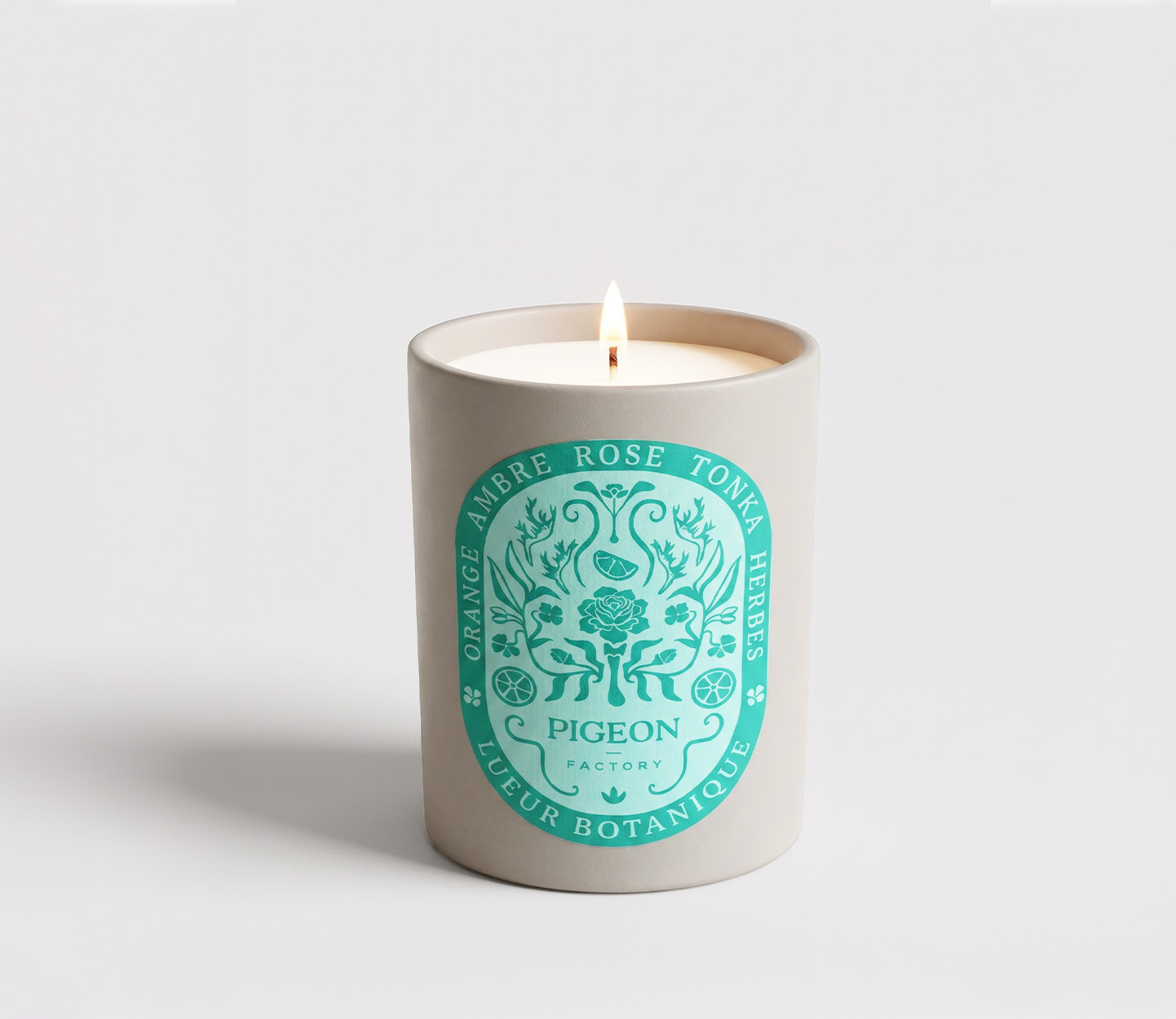 Pigeon atelier letterpress bougie lueur botanique